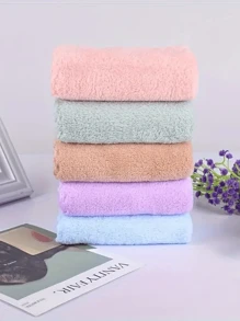 20pcs Plain-Color Soft Absorbent Hand Towels, Small Face Towels, Bathroom Towels, 9.8 X 9.8 Inches - Multicolor - View 4