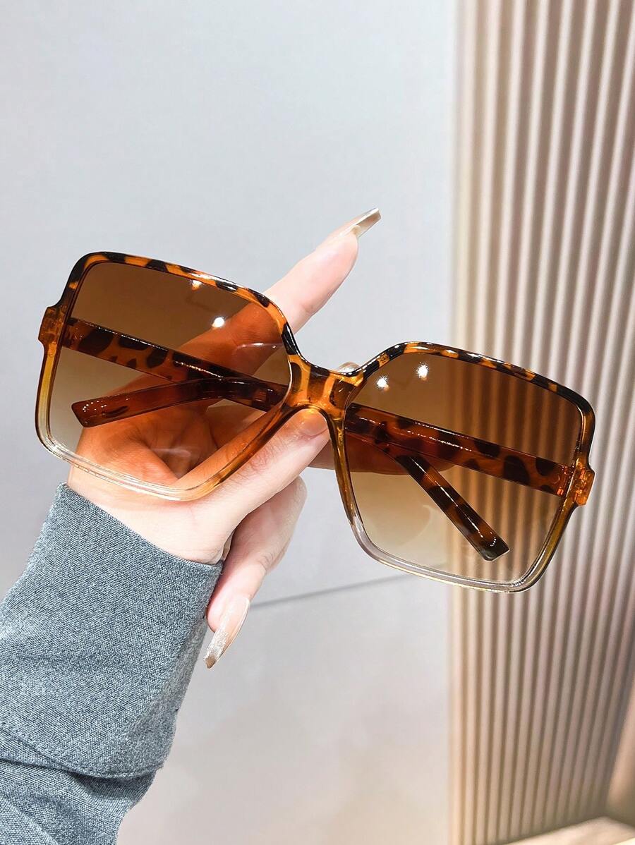 1 件时尚超大 Y2K 风格个性化时尚眼镜，适合摄影、驾驶、海滩时尚眼镜，适合夏季海滩度假、户外、旅行 - 上豆花下茶 - 查看 1