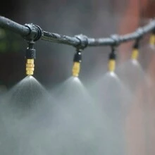 1 pieza Boquilla de pulverización de agua con temporizador, boquilla pulverizadora de neblina de uso doméstico, suministros para eliminar el polvo con nebulizador para plantas de jardinería - Negro - Ver 6
