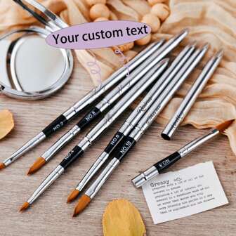 Custom Carved Design Nail Art Pen Set - A Gift For Friends, Unique Customized Carved Nail Art Pen, Flat Head Crystal Nail Art Pen Ideal For Nail Artists