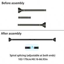 [Popular] 1pc Adjustable Tension Rod, Double-Sided Adjustable, With Plastic Base, Stainless Steel Material, Suitable For Shower Curtain, Window Curtain, Closet, And Balcony Clothes Drying, Available In Silver, Black, White, Graybedroom,Organizer,Organiser,Home Storage,White T Shirt Women,Black Pants Women,Ladies Winter Clothes,Dress,Winter Clothes For Ladies,Elegant Woman Dresses,White Shirt For Ladies,Long Sleeve,White Jumpsuit For Women,Spring Dresses For Women,Spring Outfits For Women,Spring,Spring Clothes,Minimalist,Summer Tops