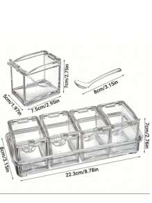 especiero 4 pz - transparente - Ver 1