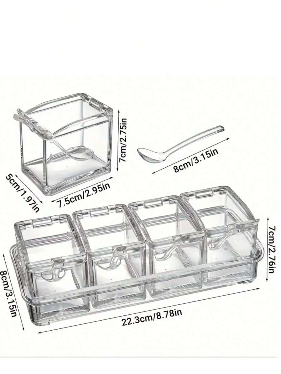 especiero 4 pz - transparente - Ver 1