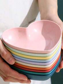 1/5/10 Piezas Set de Platos, Adecuado para el Día de San Valentín, Platos con Forma de Corazón, Platos para Aperitivos, Platos para el Desayuno, Utensilios de Cocina, Accesorios de Vajilla