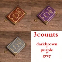 1 Copy/2 Copies/3 Copies/5 Copies/6 Copies/Gift Box Set/Vintage Soft Leather Hardcover Notebook With 200 Pages. It Features A Hollow-Out Design On The Cover, A Satin Ribbon Bookmark, An Anchor Decoration, Metal Edges For Fixation, And Eye-Protecting Paper. It Is Suitable For Office Business, Campus Life, Daily Use And As A Holiday Gift. It's A High-Quality Office Meeting Notebook, Diary, Journal And Record Book.