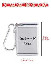 Customized Personalized Pull-Up Ashtray, Key Chain Cigarette Extinguisher, Compact & Portable, Mini Metal Ashtray Box, Suitable For Outdoor Traveling