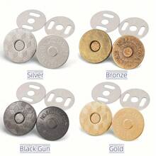 10 Pcs/Pack 10-18mm Thin Magnetic Buttons Bags Magnet Automatic Adsorption Buckle Metal Buttons Snaps Wallet Buttons - Multicolor - View 2