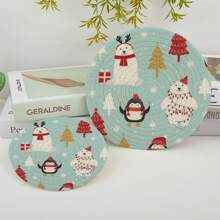 Custom Designed Creative Pot Pads, Cartoon Style Pot Pads, Minimalist Pot Pads, Retro Pot Pads, Non-Slip Pot Pads, Heat-Resistant Pot Pads, Multipurpose Pot Pads, Heat Insulation Pot Pads, DIY Pot Pads, Text Printed Pot Pads, Customized Image Pot Pads, Logo Customized Pot Pads, Round Pot Pads, Kitchen Heat Insulation Mats, Dining Table Heat Insulation Mats - Beige - View 6