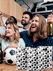 10pcs/30pcs/50pcs Black & White Plaid Football Graphic Print Candy Chocolate Snack Gift Bags, Football Theme Party Decor, Birthday Gift Wrapping Supplies, Birthday Gifts For Men, Valentine Box, Men Gift Box, Gift For Man, Gift Bags Bulk, Blue Gift Bag, Valentines, Valentine Day, Valentines Gifts, For Mother's Day, Bridesmaid Gifts, Graduation Gifts, Birthday Gifts, Wedding Gifts,Birthday,Bride,Wedding