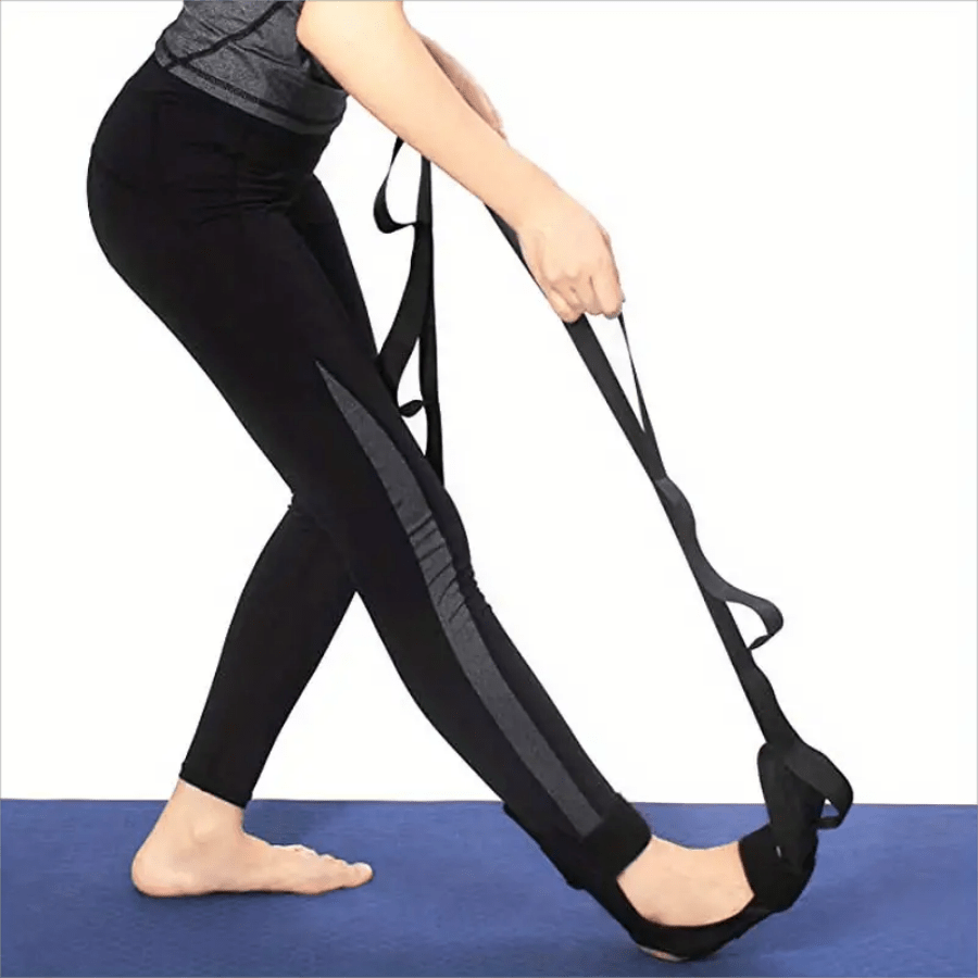 Adjustable foot pedal resistance band for stretching ankle ligaments