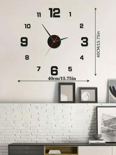 1pc Acrylic Silent Clock, Personalized Digital Klok Wand Home ation, Study, Living Room, Bedroom, Office, School, Festival ation Stickers Room Bedroom Dormitory Back To School Surprise Supplies view 3