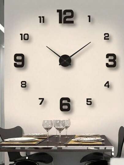 1pc Acrylic Silent Clock, Personalized Digital Klok Wand Home ation, Study, Living Room, Bedroom, Office, School, Festival ation Stickers Room Bedroom Dormitory Back To School Surprise Supplies