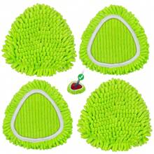 1/2/4Pcs Soft Thicken Triangle Mop Replacement Head Compatible With O-Cedar 1-Tank System Easy To Clean Strong Dust Cleaning Deeply Soft Thicken Microfiber Materials Cleaning Accessories Green