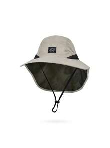 1pc Men's Summer Wide Brim Sun Hat, Outdoor Fishing Hiking Breathable UV Protection Cap