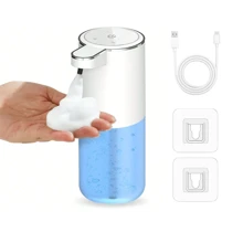 Nuevo dispensador de jabón líquido automático con sensor, lavado de manos líquido transfronterizo, dispensador de jabón de manos con espuma eléctrico montado en la pared, Serie P11, diseño de botella de onda elegante, tiempo de dispensación de espuma/líquido ajustable de 0.3/0.8/1.5/2.0 segundos, detección rápida de 0.25 segundos. - Serie P11 - Ver 17