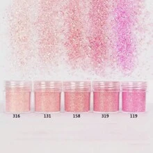 4罐/套 4色 大颗粒全息闪粉，适用于树脂、工艺美术等，美人鱼嘉年华、万圣节、圣帕特里克节妆容闪粉，可用于身体、指甲、面部、头发、眼影、唇彩等。 - 彩色 - 查看 21