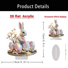 Cross-Border Acrylic Magical Rabbit Statue, Colorful Glowing Desktop Decor, Hanging Ornament, Assembly Prop