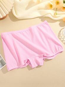 女士纯色简约修身短裤，休闲日常穿着