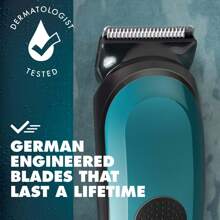 Intimate I3 Men's Pubic Hair Electric Trimmer For Men, Waterproof, Blue