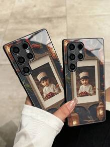 1pc Customized Ramadan Glass Phone Case Compatible With Samsung Galaxy S24/S24 Plus/S24 FE/S24 Ultra/S25/S25 Plus/S25 Ultra And Other Models