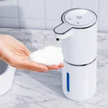 Nuevo dispensador de jabón líquido automático con sensor, lavado de manos líquido transfronterizo, dispensador de jabón de manos con espuma eléctrico montado en la pared, Serie P11, diseño de botella de onda elegante, tiempo de dispensación de espuma/líquido ajustable de 0.3/0.8/1.5/2.0 segundos, detección rápida de 0.25 segundos. - Serie P11 - Ver 14