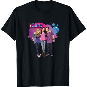 ICarly Cast Bubble Carly, Sam, And Freddie T-Shirt