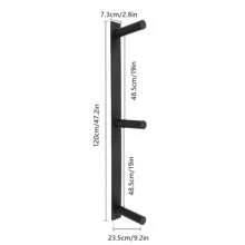 WUPYI Weight Plate Storage Rack, Wall Mounted Holder, Bumper For Home Gym For 1.89" - Black - View 3