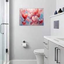 Romantic Valentine's Day Heart-Shaped Canvas Art, Vintage Classic Love Theme Decoration - Wooden Frame Canvas Painting 2.25cm Piece (3) Thickness 0.9inch / 30, Home Gift Decoration, Room Decoration Aesthetics, Wall Decoration Art, Perfect Gift, Autumn Winter Wall Decoration, Living Room Decoration, Bedroom Decoration, Kitchen Decoration, Entrance Decoration, Bathroom Decoration, Direct Wall Painting, High-Quality Wall Painting Poster