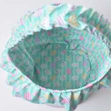 Easter Tote Bag, Cute Rabbit Floral Large Capacity Basket Children Festival Present Bag - Blue - View 5