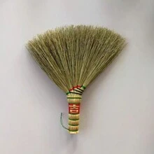 Handmade Woven Bedside Table Sweep Cleaning Broom, Random Color & Style Viral Design Small Broom - Multicolor - View 4