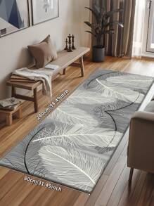 1 Piece Gray Modern Minimalist Style Area Rug, Plush Velvet With 850g/M² Thickness 0.8cm, Rectangle Shape, Non-Slip Washable, Home Decor, Suitable For Living Room, Kitchen, Dining Room, Office, All Seasons