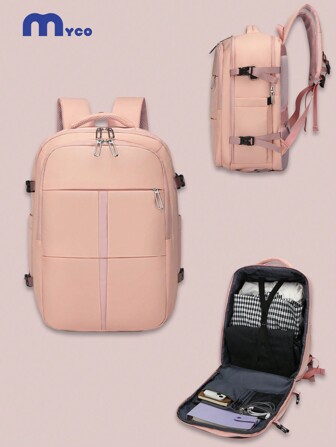 40L 可扩展飞行随身旅行背包 - 配有隐藏肩带、收纳袋和鞋袋的笔记本电脑包 - 适合女性和男性的耐用周末包圣诞节和新年礼物