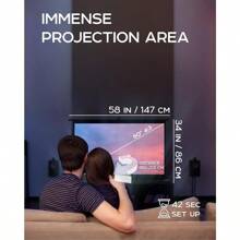 PropVue Projector Screen With Stand 60 Inch - Indoor And Outdoor Projection Screen For Movie Or Office Presentation - 16:9 HD Premium Wrinkle- Tripod Screen - Black-60Inch16:9AspectRatio - View 5