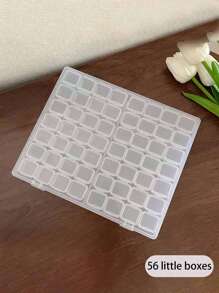 Organizador de joyas con 56/28/4/1-compartimentos con tapa transparente, caja de almacenamiento de joyas desmontable y multifuncional para anillos, aretes, arte de uñas, anti-oxidación, gran capacidad, adecuada para organizadores de joyas, expositores de joyas, coleccionistas de joyas, regalos navideños, artículos esenciales de viaje y artículos esenciales navideños