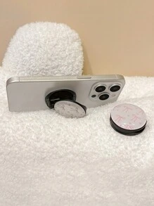 蝴蝶结图案圆形立体手机推拉支架圆形推拉一体式折叠支架伸缩折叠手机支架兼容、Android手机，生日、家人、朋友的礼物推拉式手机握把、手机支架、手机配件 - 彩色 - 查看 5