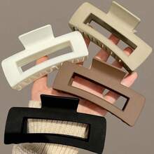 4 件装新款方形 [10.5 厘米] 爪夹，适用于浓密头发，优雅发夹，发夹，发夹，发夹，发夹，发夹，接发夹 - 彩色 - 查看 2