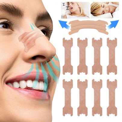 100pcs/10pcs/20pcs/50pcs/30pcs, Multi-Functional Nasal Dilator, Nasal Strip Auxiliary Patch, Nasal CongestionMulti-Functional Nasal Dilator, Nasal Strip Auxiliary Patch, Specialized Nasal Strips Designed To Make Nose Breathe Smoothly