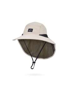 1pc Men's Summer Wide Brim Sun Hat, Outdoor Fishing Hiking Breathable UV Protection Cap