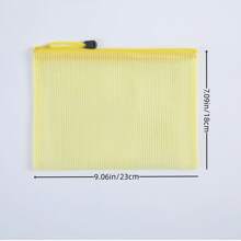 1pc/5pcs Zipper Bag Plastic Zipper Bag A5 Multifunctional Waterproof File Bag With Secure Zipper And Reinforced Seams, Suitable For Organizing Office, School Supplies, Pens And Accessories - Great For Travel, Commuting And Daily Use, Storage For Travel Accessories, Receipts,Back To School