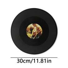 1Pc Wooden Gramophone Record With Customizable Picture Wooden Hanging Artwork, A Retro Poster Birthday Gift Graffiti Creative Wall Decoration Gifts Graduation