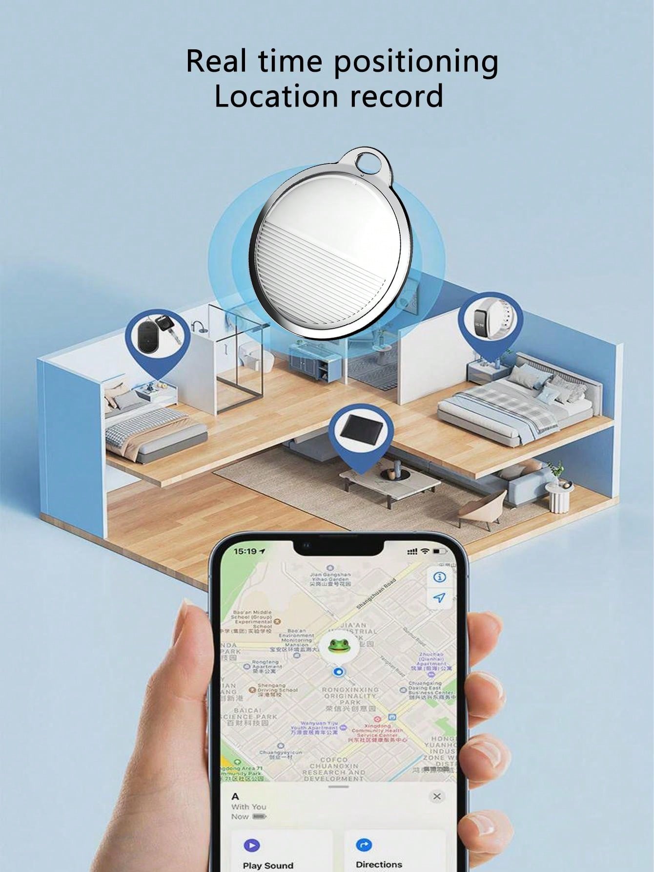 Localizzatore Tag Con Allarme Bidirezionale – Tracker Antiperdita Leggero, Portachiavi Con Suoneria, Per Valigie, Zaino, Borsa, Chiavi, Bambini E Animali, Compatto