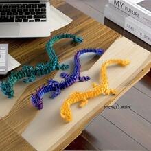 1pc Unique 3D Printed Dragon Sculpture - Flexible, No-Power Needed Plastic Home Decor & Collectible Figurine - Ideal Gift For Friends