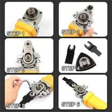 Angle Grinder Conversion Thread Universal Head Adapter For 115 125 Type Polishing Oscillating Tool - 黑色 - 查看 3
