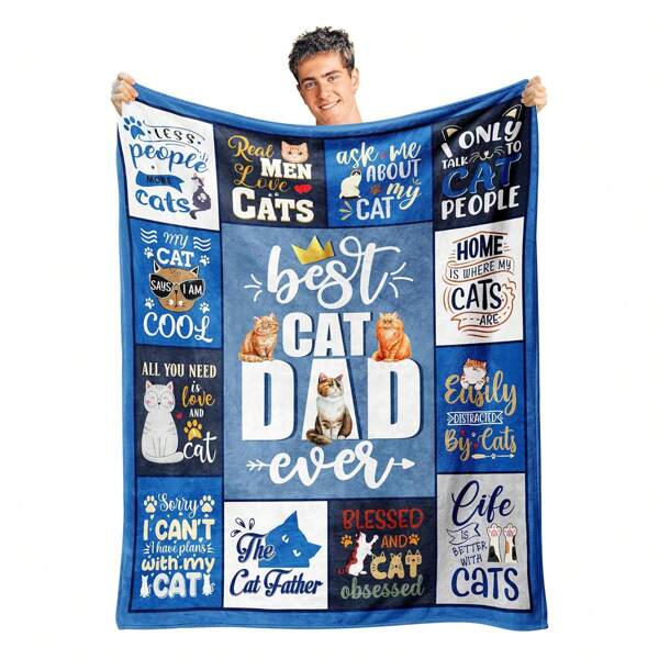 Cat Dad Gifts For Men, Cat Gifts For Cat Lovers, Cat Lovers Gifts For Men, For Cat Lovers Men, Funny Cat Themed Gifts, Cat Lovers Gift Ideas, For Cat Lovers Blanket
