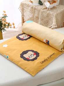 3 件套数码印花幼儿园床上用品套装（1 件羽绒被套 + 1 件床垫保护套 + 1 件枕套），儿童午睡床单，亲肤拉绒床垫套床上用品套装，360 度防滑