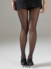 1 双女式超薄紧身裤 15 丹尼尔 - 黑色 - 查看 12