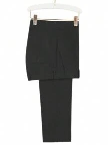 Mens Herringbone Tweed Suit 3 Piece Suit Two Buttons Wool Suits 1920's Themed Wedding Suit - 黑色 - 查看 7