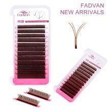 FADVAN Fadvan Brown YY Shape Lashes 0.07 Faux Mink C/D/L 8-15mm Natural Soft Brazilian Eyelash Premade Volume Fan Lashes Extension,Professional Eyelash Grafting,Lash Tech Supplies Lash Clusters,Eye Lash Clusters,Individual Eyelashes,Lashes,Fake Lashes