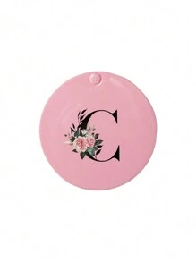 This Convenient Sliding Mini Mirror Is Printed With Floral Letters A-Z, Which Can Be Used As A Mini Powder Compact Mirror, Portable Makeup Mirror, Vanity Mirror, Travel Mirror, And Mini Handheld Mirror. Suitable For Daily Use, Travel, And Gatherings, It Makes A Cute And Fun Little Gift.,Giveaways,Travel,Cheap Stuff,Travel Essential - Pink - View 29