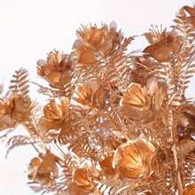 1 件金色人造玫瑰花，DIY 中心装饰桌面装饰